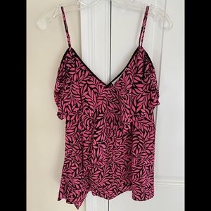 NWT DVF cold shoulder silk top